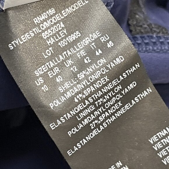 Amoressa Swimsuit Womens 10 Copernicus Halley Plunge One Piece Black Blue Beach - Picture 12 of 12